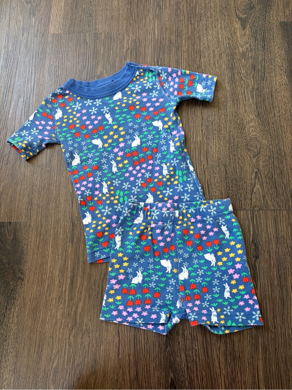 Hanna Andersson pajamas with bunnies and flowers